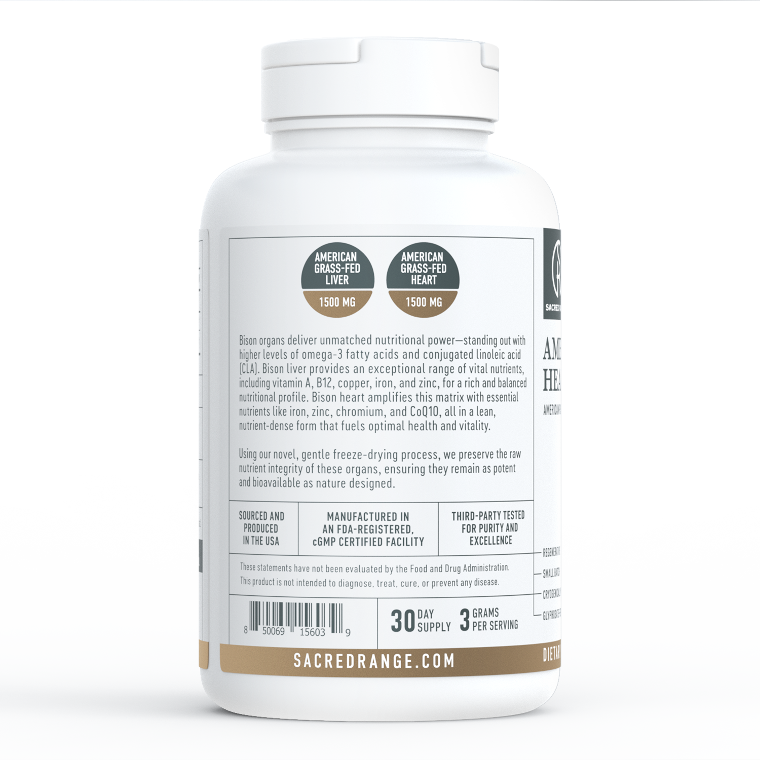 American Bison Heart & Liver Supplement